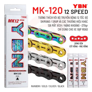 Sên Xích YBN SIÊU NHẸ 12 Tốc MK120 126L CỐT RỖNG - MẮC RỖNG