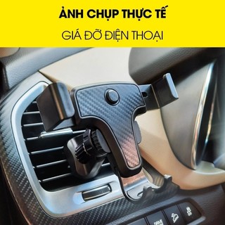 Giá đỡ điện thoại trên ô tô kẹp gắn cửa khe gió điều hoà xoay 360 độ vân cacbon tinh tế nhỏ gọn tiện lợi cho xe