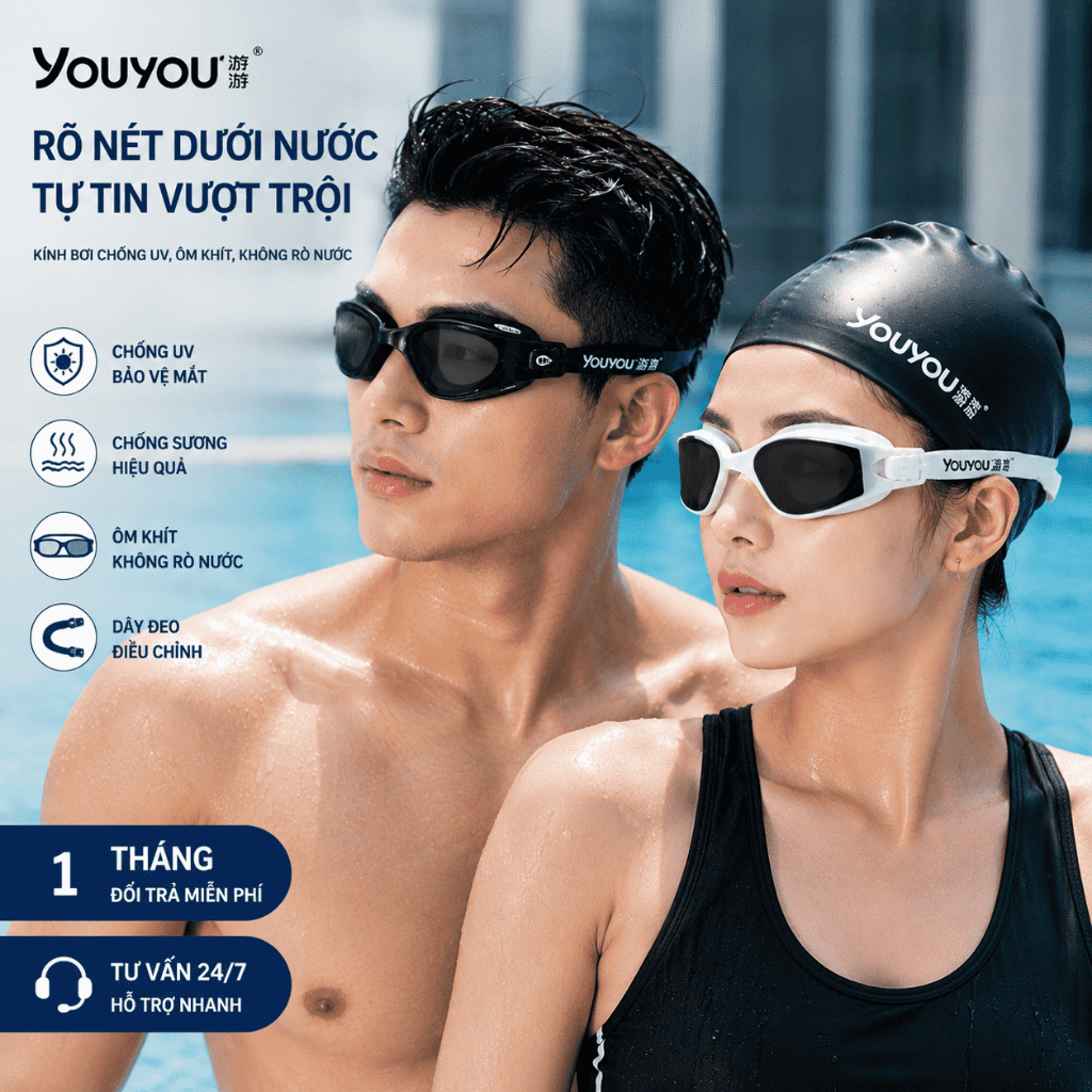 Kính Bơi Thiết Kế Giảm Đối Lực, Chống Sương Mù, Phù Hợp Cho Tập Luyện & Thi Đấu