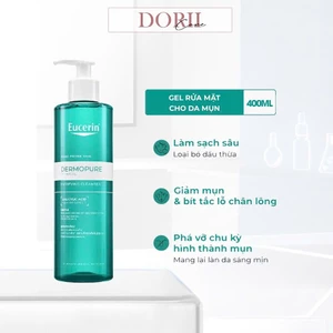 Eucerin Sữa Rửa Mặt Dành Cho Da Nhờn Mụn Dạng Gel ProAcne Solution Cleansing Gel 400ml [Mẫu mới]