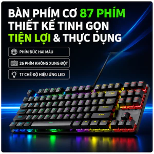 Bàn phím cơ phím trục xanh đen mini gọn nhẹ cho chơi game văn phòng di động