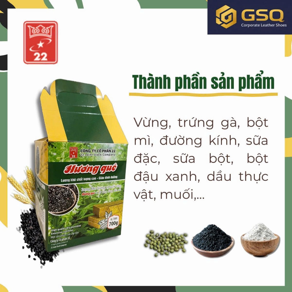 Lương Khô Hương Quê - Vị Muối Vừng - 700g/Hộp