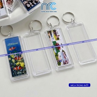 (Combo 20 Cái) Móc khoá Photobooth, Móc khoá mica mã QR, Phôi móc khoá trong suốt - Đa dạng kích thước