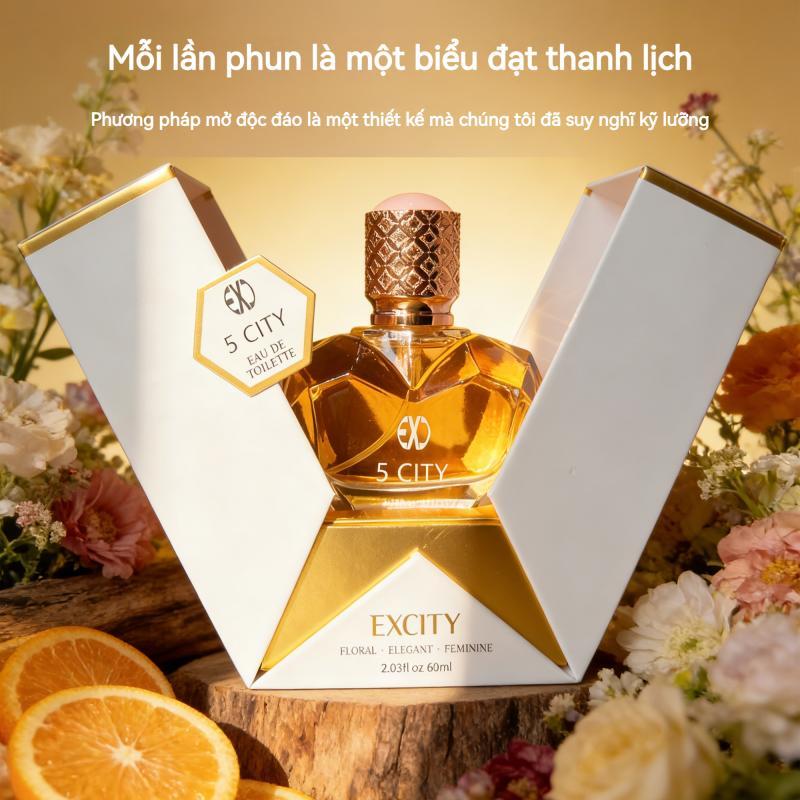 Nước Hoa Nữ 5 City Hương Hoa Cao Cấp, Lưu Hương 8H+, Cho Nàng Thanh Lịch, Nước Hoa Nữ Bán Chạy, 95% Phái Nữ Yêu Thích