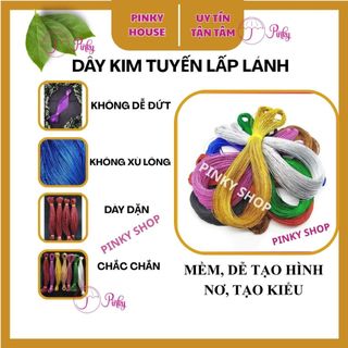 Dây kim tuyến tóc tiên 1mm, 1.5mm, nhiều màu lấp lánh bó 90 mét thắt nơ gói quà, trang trí handmade, noel