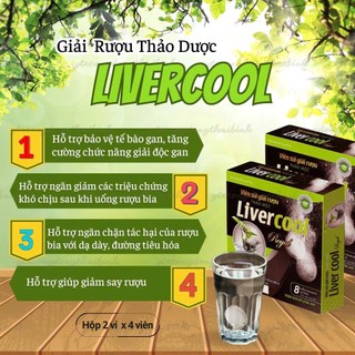 Viên sủi thảo mộc Liver cool Hộp 2 vỉ x 4 viên