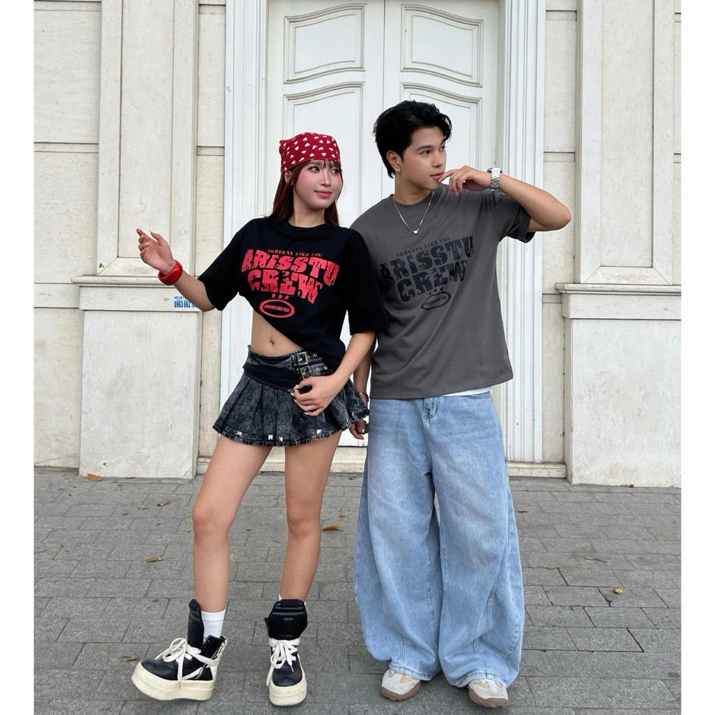 Áo thun boxy unisex in hình ARIS.STU cotton 2 chiều form rộng Streetwear AT02 [ BEST SELLER ]