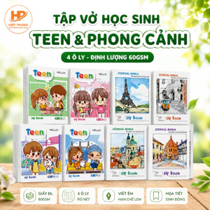 COMBO 10 QUYỂN VỞ HỌC SINH 96 TRANG A5 – 4 Ô LY CHUẨN