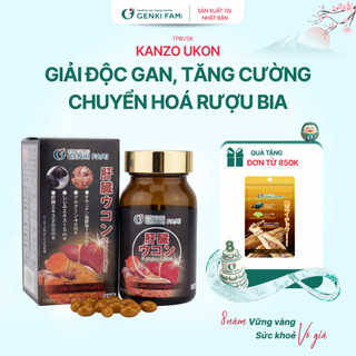 TPBVSK Viên Uống Bổ Gan Giúp Giải Độc Gan, Mát Gan, Giảm Căng Thẳng Mệt Mỏi, Hạ Men Gan Kanzo Ukon Genki Fami Nhật Bản
