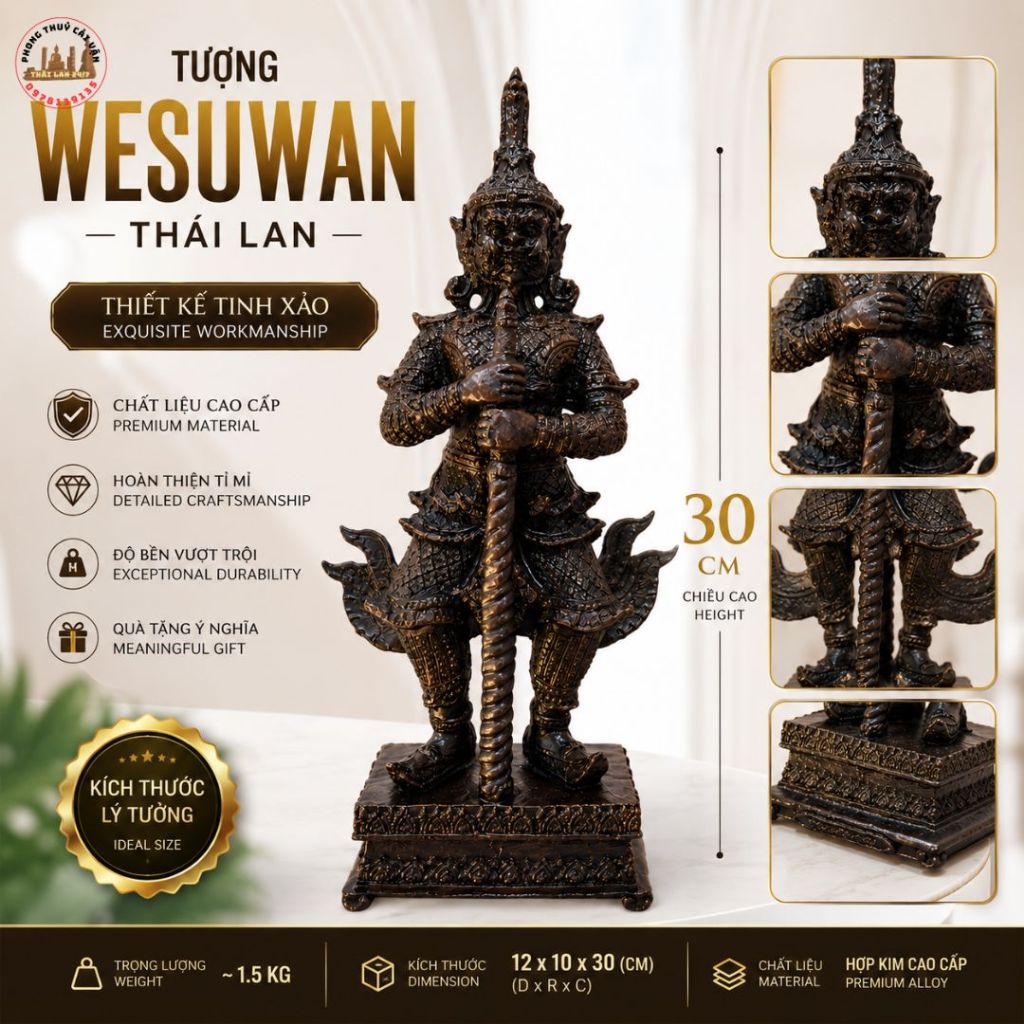 Tượng Trang Trí Để Bàn Wessuwan 30cm – Điểm Nhấn Mạnh Mẽ Cho Không Gian Làm Việc