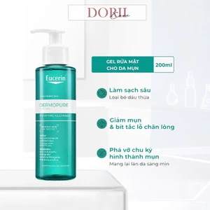 Eucerin Sữa Rửa Mặt Dạng Gel Dành Cho Da Nhờn Mụn ProAcne Cleansing 200ml