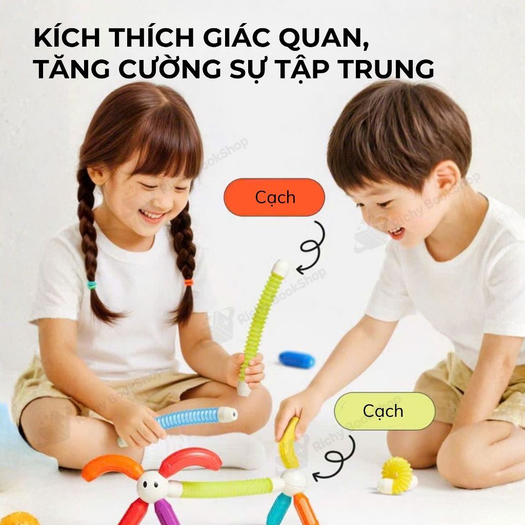 Đồ chơi thanh lắp ghép nam châm Mideer Rainbow Magnetic Building Sticks 26 chi tiết cho bé