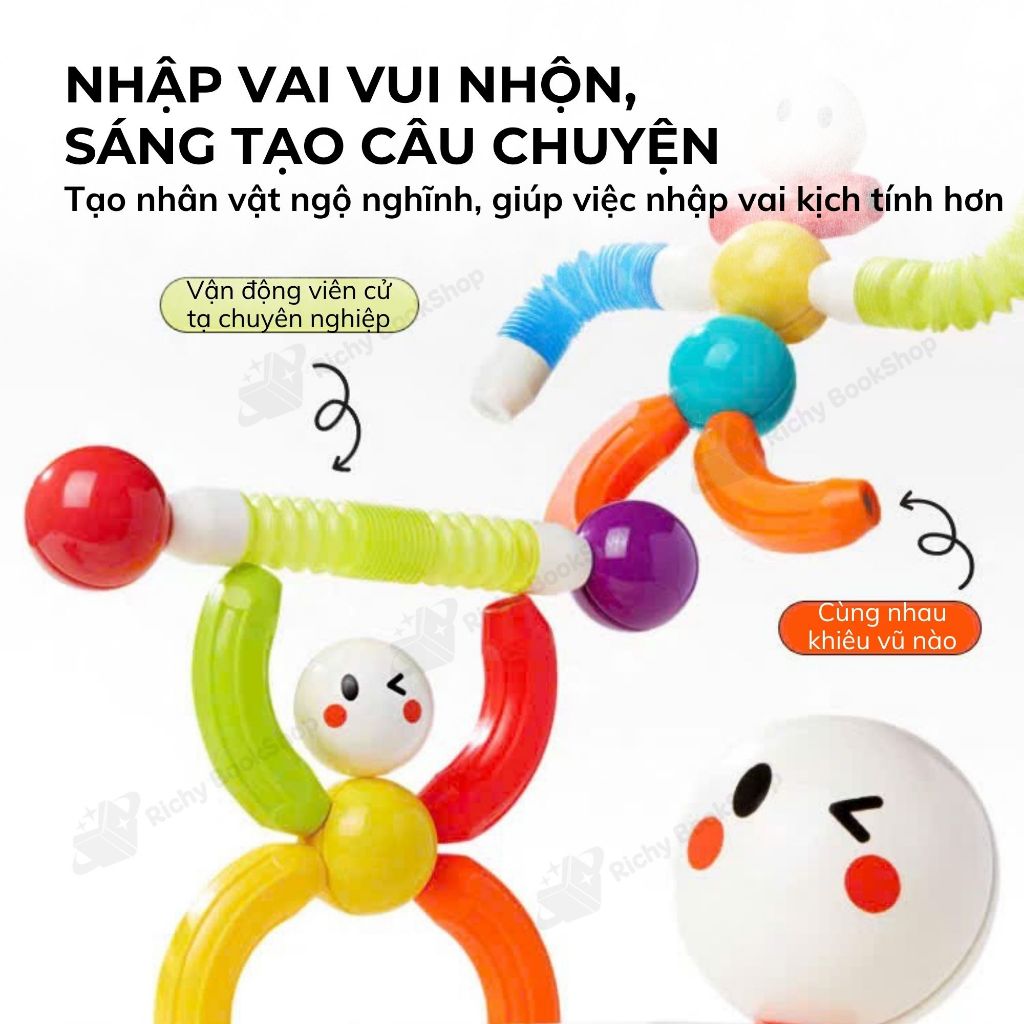 Đồ chơi thanh lắp ghép nam châm Mideer Rainbow Magnetic Building Sticks 26 chi tiết cho bé