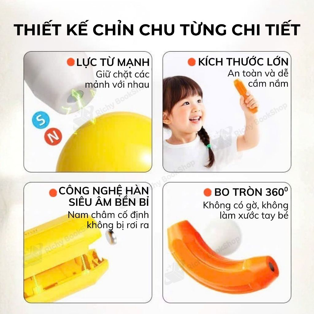 Đồ chơi thanh lắp ghép nam châm Mideer Rainbow Magnetic Building Sticks 26 chi tiết cho bé