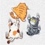 Miếng dán xe Sticker chống nước mèo vui nhộn dán trang trí ô tô xe máy, cửa kính, bàn tủ tường...