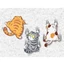 Miếng dán xe Sticker chống nước mèo vui nhộn dán trang trí ô tô xe máy, cửa kính, bàn tủ tường...