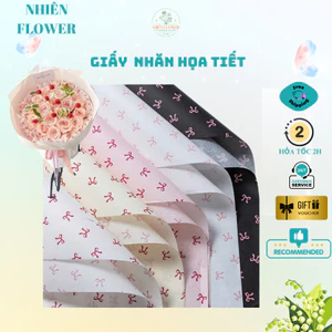 Tệp 3-5 Tờ Giấy Nến Nhăn Họa Tiết Chuyên Dụng Gói Hoa, Trang Trí Giỏ Quà, Decor Handmade Dạng