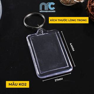 (Combo 50 Cái) Phôi Móc Khoá Mica Trong Suốt, Phôi Móc Chìa Khoá - Đa Dạng Mẫu - Sỉ Lẻ Toàn Quốc