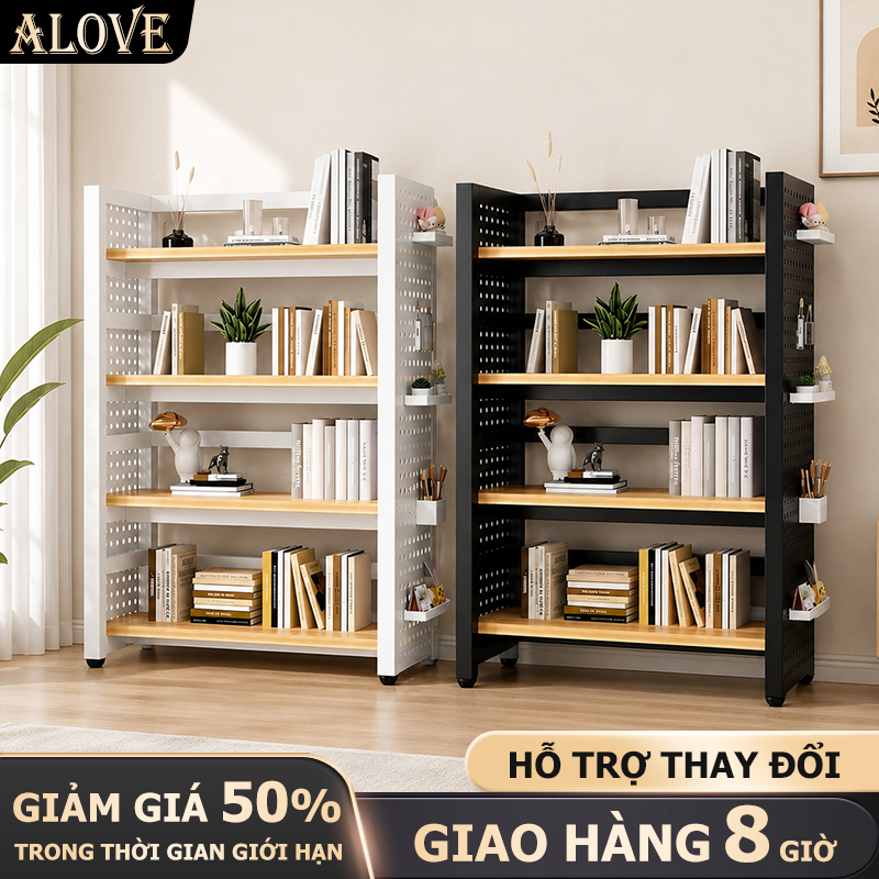 ALOVE Kệ Để Đồ Đục Lỗ Đa Năng Điều Chỉnh Tầng Kệ, Kệ Sách Lưu Trữ Phù Hợp Nhiều Không Gian | BigBuy360 - bigbuy360.vn