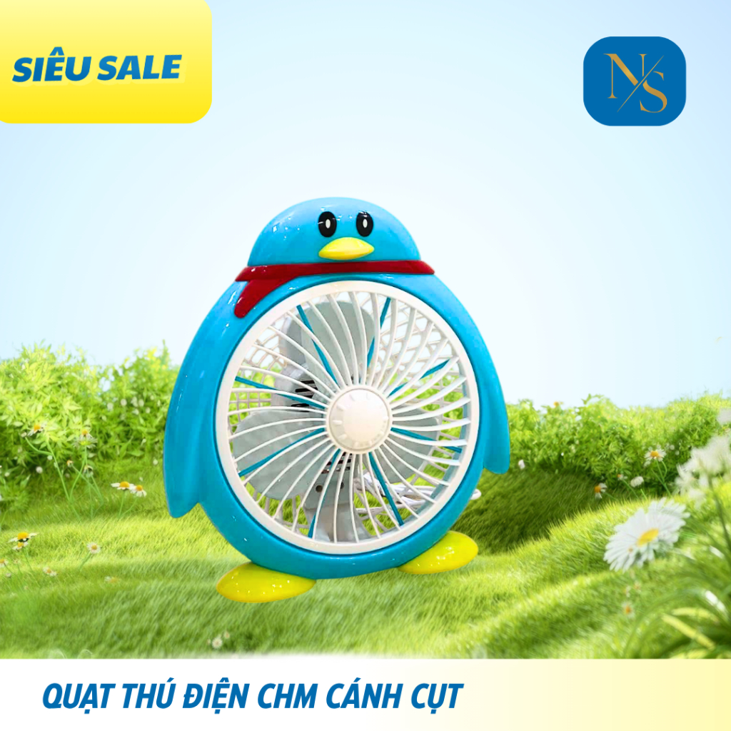 Quạt để bàn cắm điện trực tiếp hình thú dễ thương 30W