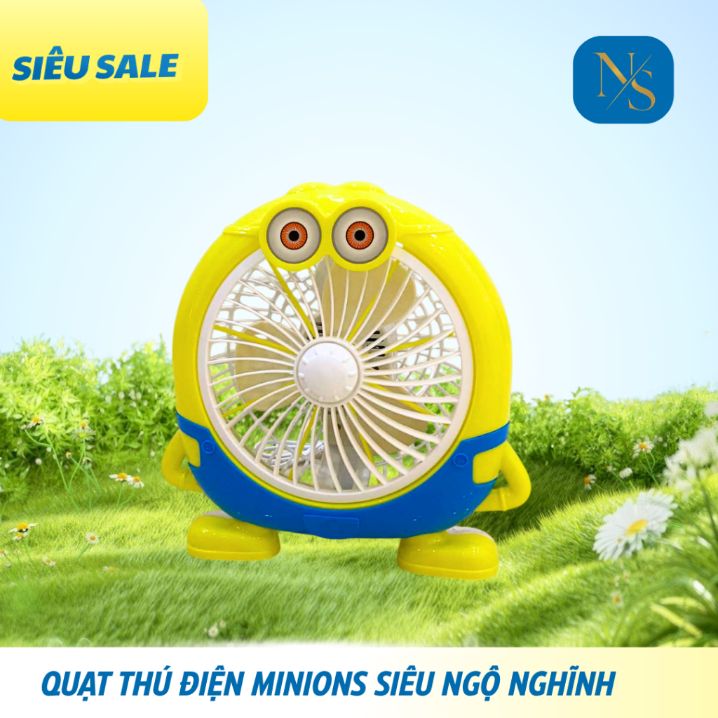 Quạt để bàn cắm điện trực tiếp hình thú dễ thương 30W
