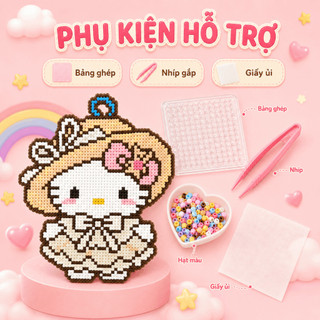Bộ hạt ghép nhiệt thủ công DIY đầy đủ, hạt 3D, gói bổ sung, kèm dụng cụ và bàn ủi, đồ chơi trẻ em.