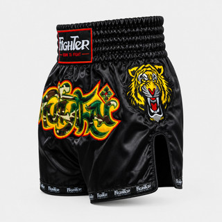 Quần Muay Fighter Tiger - Vải satin mịn, họa tiết thêu đẹp, nam & nữ