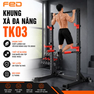 Khung Tạ Đa Năng, Squat Rack, Khung Xà Đơn Cao 2.26m - TK03 Ống Thép Hộp 1.6mm Chịu Tải 200kg
