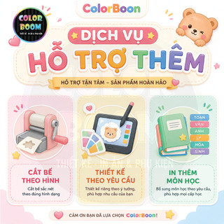 DỊCH VỤ HỖ TRỢ THÊM | Cắt Bế Theo Hình | Thiết Kế Tem Nhãn | In Thêm Môn Học | ColorBoom