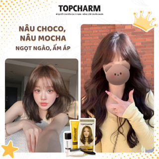 [CAO CẤP] Thuốc nhuộm tóc NÂU CHOCO, NÂU MOCHA không tẩy tóc, tặng kèm gói dưỡng và bộ dụng cụ tại nhà TOPCHARM-CHAMIS