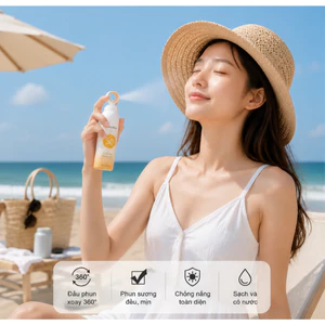 Kem Chống Nắng Body Dạng Xịt SPF50 PA+++ Dưỡng Ẩm Nhẹ Nhàng Không Nhờn Rít Chống Nước Mồ Hôi