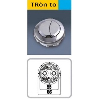 Nút nhấn xả bồn cầu mạ xi mạ crom phù hợp với nhiều loại nắp sứ bồn cầu