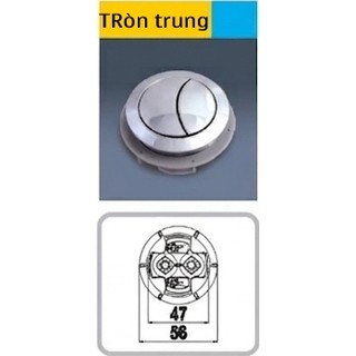 Nút nhấn xả bồn cầu mạ xi mạ crom phù hợp với nhiều loại nắp sứ bồn cầu