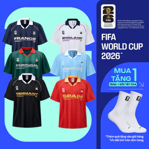 BST Áo thun Polo Unisex Nam Nữ World Cup Edition 26, Áo cổ vũ bóng đá Bồ Đào Nha, Argentina, Pháp,..
