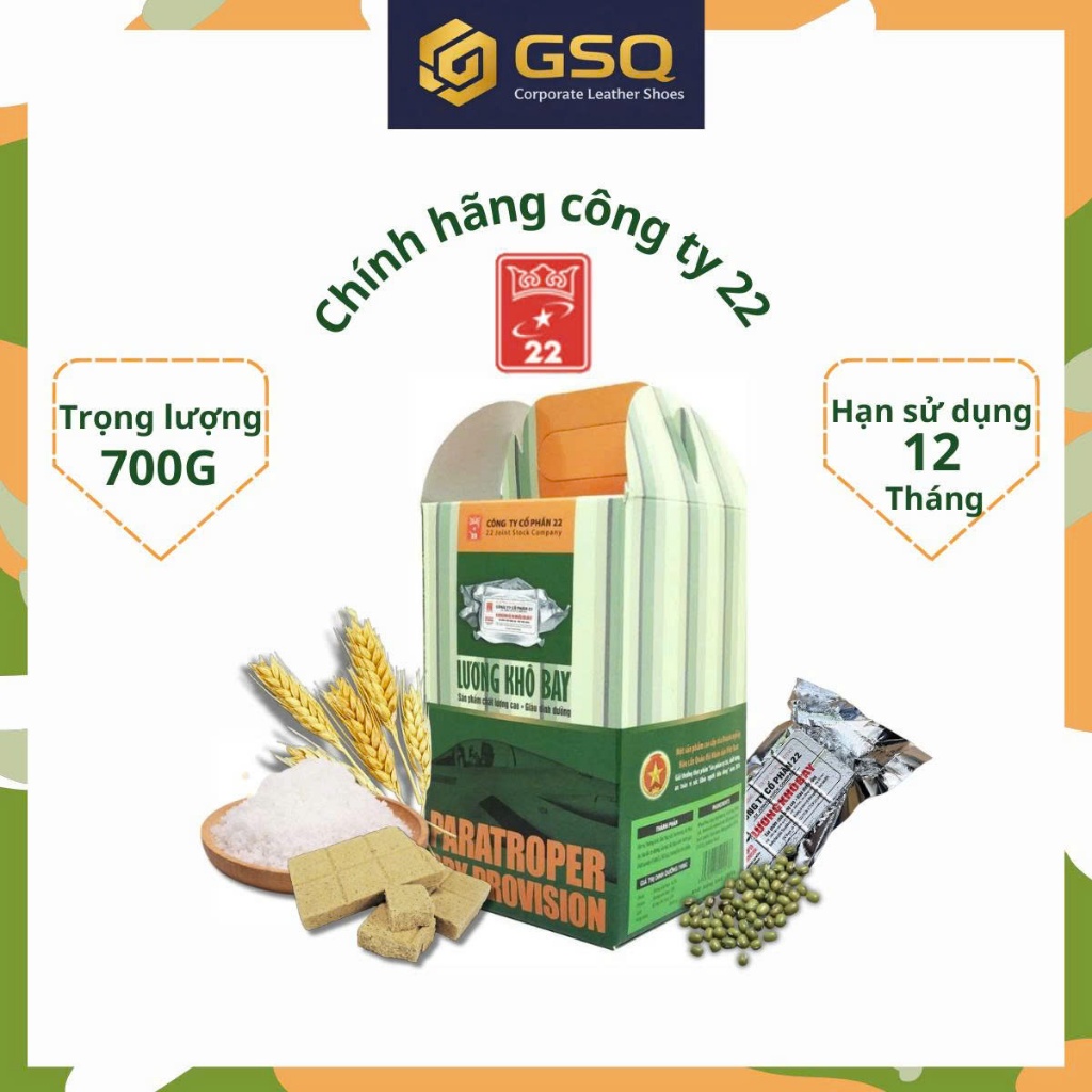 1 Thùng 4,2kg (6 Hộp) Lương Khô Bay Cao Cấp Thành Phần Nguyên Liệu Tự Nhiên