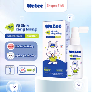 Xịt Vệ Sinh Răng Miệng Wetee Cho Bé Từ 1 Tuổi 30/ 50ml Hương Nho, Hỗ Trợ Ngăn Ngừa Sâu Răng