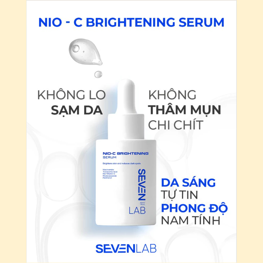 Serum Dưỡng Trắng Da SEVENLAB Dành Cho Nam Giới Giúp Mờ Thâm Bảo Vệ Da Mụn Vượt Trội 30ml