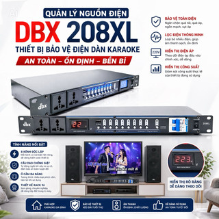Bộ Quản Lý Nguồn Điện Âm Thanh DBX 208XL - Thiết Bị Bảo Vệ Điện Dàn Karaoke Có Lọc Điện Hiển Thị Điện Áp Và Công Suất