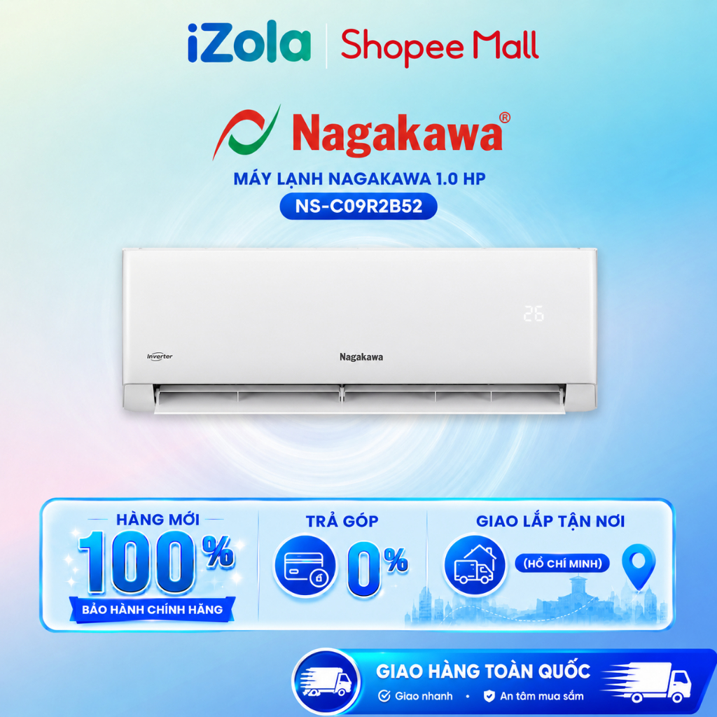 NS-C09R2B52 - Máy lạnh Nagakawa 1HP 1 chiều NS-C09R2B52 - Hàng chính hãng