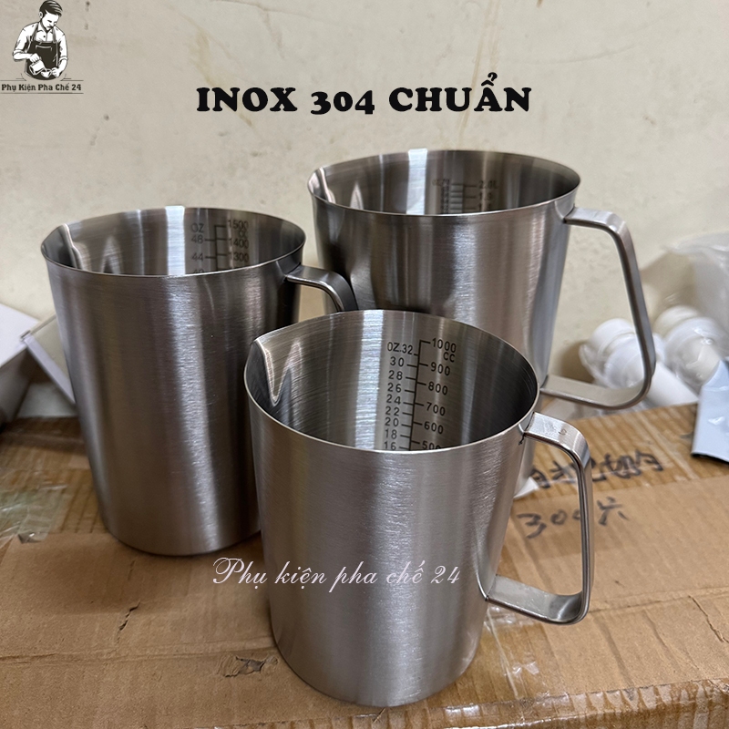 Ca Inox Định Lượng 304, Ca Đong Inox Có Vạch Chia Dung Tích 500ml/700ml ...