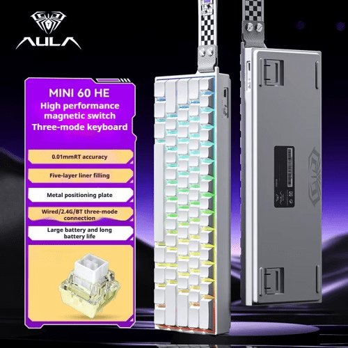 🔥Bàn Phím Cơ Aula Mini 60 HE PRO | Hall Effect | Rapid Trigger | RGB | Hotswap | Gaming Esports | Chuyên FPS | BigBuy360 - bigbuy360.vn