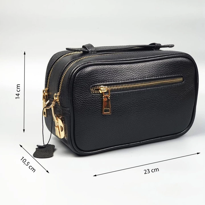 Men's Genuine Leather Handheld Clutch Golf CL153 Black – 5