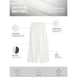 [N6] Quần Dài Ống Rộng Maya Pants, Chất Vải Thoải Mái Năng Động Thanh Lịch, WQD021, SOME HOW STORE