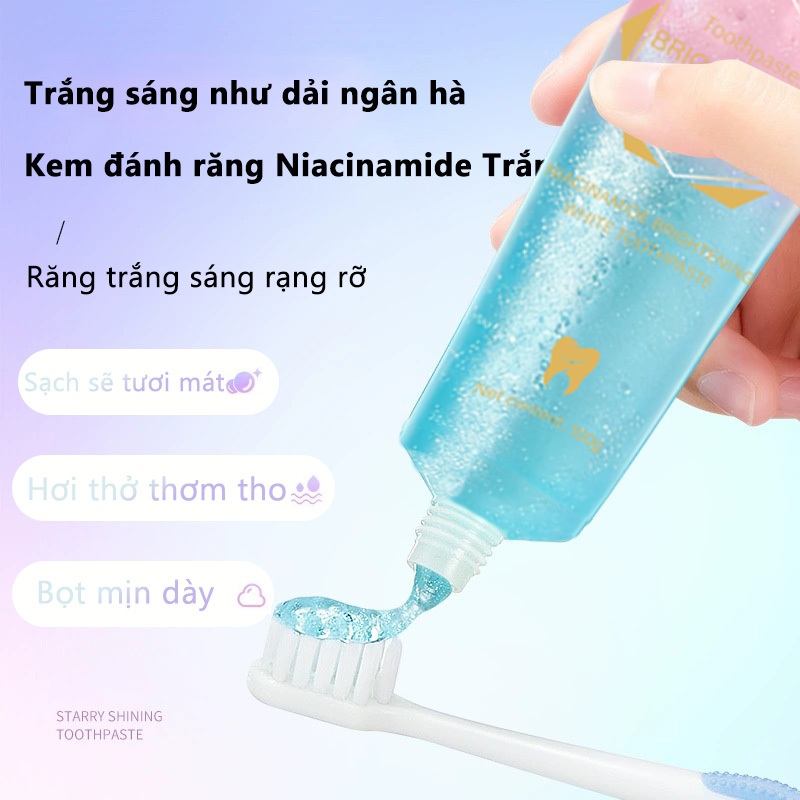 Chính hãng 100% Kem đánh răng Niacinamide làm trắng răng, loại bỏ mảng bám, thơm miệng, vệ sinh khoang miệng hiệu quả