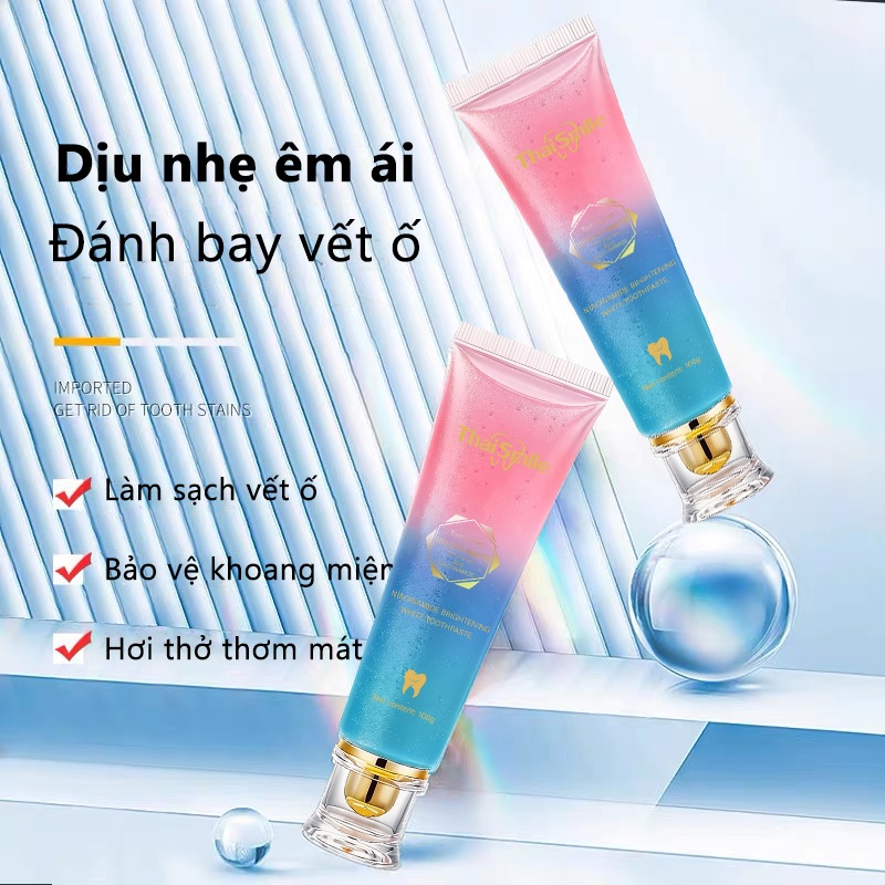 Chính hãng 100% Kem đánh răng Niacinamide làm trắng răng, loại bỏ mảng bám, thơm miệng, vệ sinh khoang miệng hiệu quả
