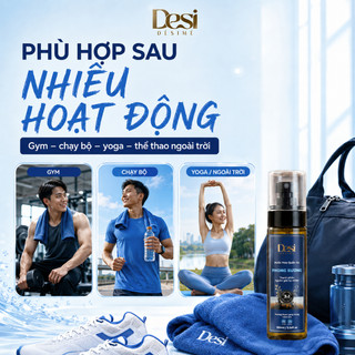 [Sale 50%,combo 3 chai]  Nước Hoa Quần Áo Desi Thơm Lâu, Xịt Khử Mùi Cơ Thể Thơm Tự Nhiên Dành Cho Dân Thể Thao Chai 100