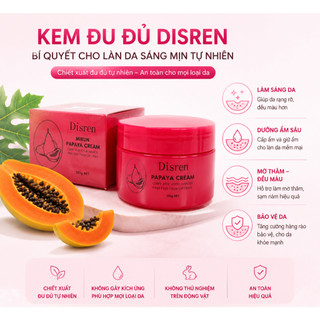 Kem Papaya Disren 100g dưỡng ẩm phục hồi da dịu nhẹ, cân bằng tông da phù hợp mọi loại da