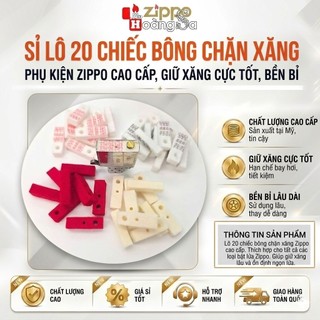 SỈ LÔ 20 MIẾNG CHẶN XĂNG ZIPPO - ĐẦY ĐỦ CÁC ĐỜI