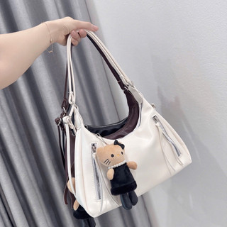[LM2586] Túi Công Sở 2 Khoá Mặt Trước Có Khoá Kéo Miệng Chống Rơi Đồ Có Thể Đeo Chéo, Đeo Vai, Đeo Sau Lưng Đa Năng