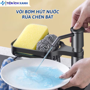 Vòi bơm dầu rửa chén thế hệ mới, bộ vòi hút nước rửa chén kèm giá treo đồ, vòi lấy nước rửa bát gắn chậu